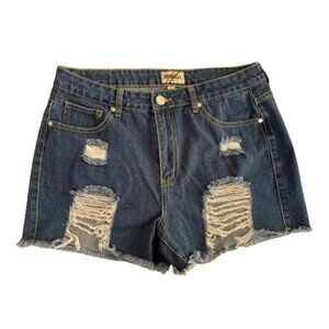 Denim Blvd High-Waisted Denim Shorts Size L